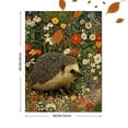 thumbnail image 3 of Hedgehog in Floral Meadow Canvas Print, Cute Decor for Living Room Bedroom Bathroom Kitchen Office Entryway, 3 of 8