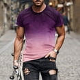 thumbnail image 5 of BSDJILFG Mens Graphic Tees Big and Tall T-Shirts Summer Casual Gradient Color Basic Tees Muscle Fit Pullover Tops Clearance,S-5XL, 5 of 6