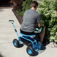 thumbnail image 4 of Sunnydaze Steel Rolling Garden Cart Scooter with Swivel Seat and Steering Handle, Blue, 4 of 13
