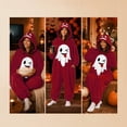 thumbnail image 5 of Halloween Onesie, Pumpkin Jack O Hooded Costumes Adult Plush Halloween Pajama|Polar Fleece Jack-O Casual Costume Y2k Trendy Funny Streetwear Fall Winter Warmth Jumpsuit Vacation Loungewear, XL, 5 of 7