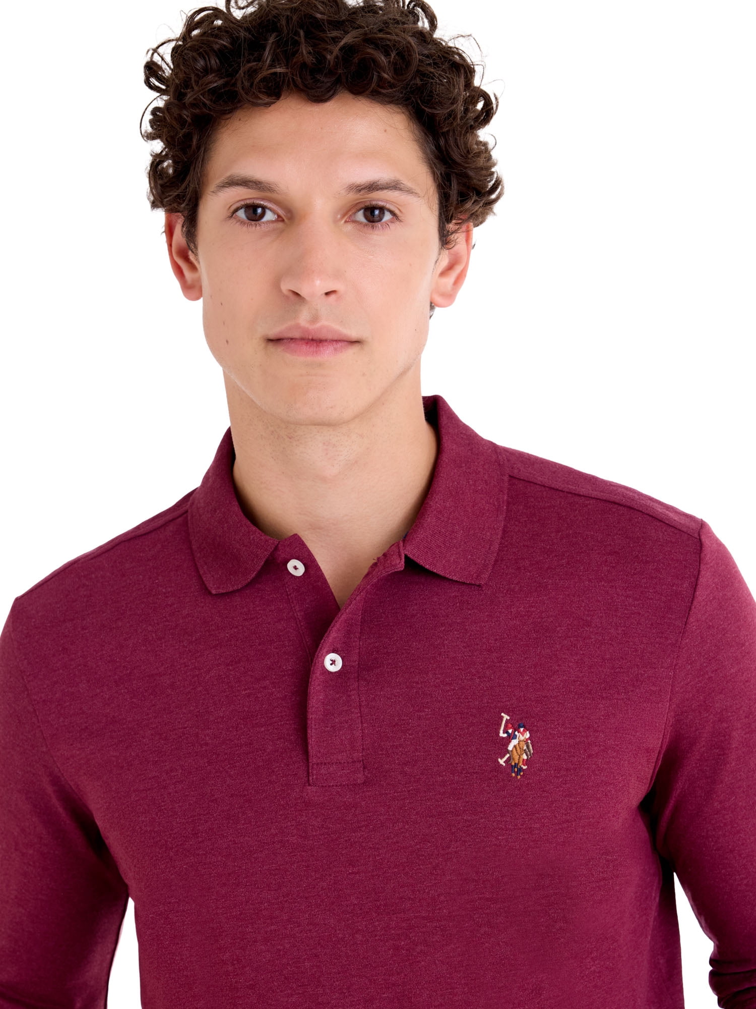 U.S. Polo Assn. Men's Long Sleeve Interlock Polo