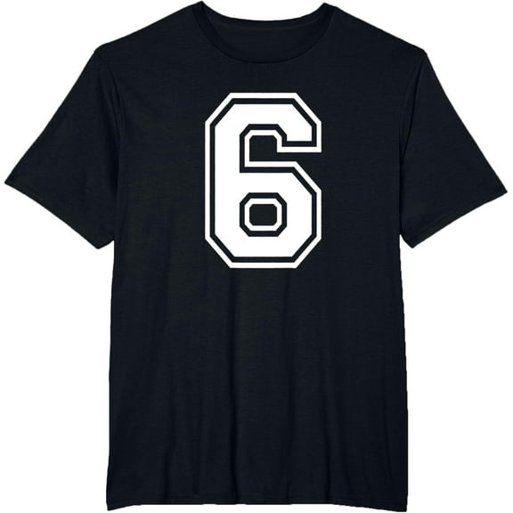 t-shirt Number 6 Birthday Gift Sports Player Team Numbered Jersey T-Shirt mens，black，women，funny，men，journey，Crew Neck, Short Sleeve,printing