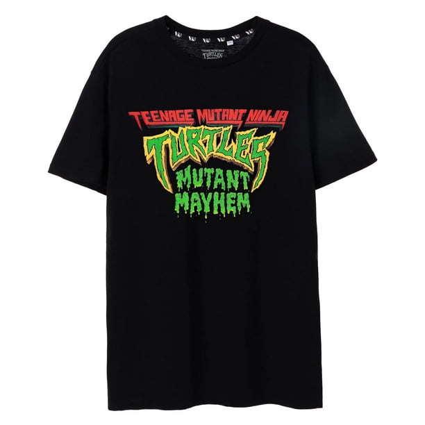 Teenage Mutant Ninja Turtles: Mutant Mayhem - Camiseta Logotipo para Hombre (Negro)