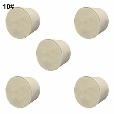 

QCTime 5Pcs Solid Rubber Stoppers Plug Bungs Laboratory Bottle Tube Sealed Lid Corks