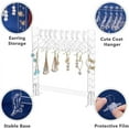 thumbnail image 4 of Exhibidor de aretes acrílico transparente, organizador de aretes colgantes con 10 ganchos para ropa., 4 of 9
