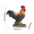thumbnail image 3 of Rooster Garden Statue Courtyard Chicken Decoration Outdoor Sculpture Outdoor Decoration Chicken Sculpture Suitable Backyard Terrace Kitchen Decoration Desktop Ornament Home Decor, 3 of 5