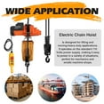 thumbnail image 4 of Electric Chain Hoist,2200lbs Portable Electric Power Winch,10 ft Lifting Height,110V Single Phase Overhead Crane 360° Rotatable Hooks for Garage Ceiling, 4 of 5