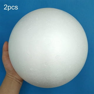  HEALLILY 50pcs Half Foam Balls Smooth Round Polystyrene Foam  Balls Semicircle Hollow Modeling Styrofoam Balls for DIY Craft Christmas  Tree Ornaments Wedding School White 1