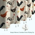 thumbnail image 6 of Beige Chicken Pattern Shower Curtain 72"x84" ,Bathroom Decorative Shower Curtains Set with 12 Hooks,Modern Waterproof Washable Shower Curtain, 6 of 6