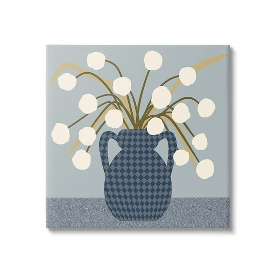 Stupell Industries Abstract Plant Still Life Botanical & Floral Painting Gallery Wrapped Canvas Art Print Wall Art, 17 x 17