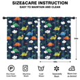 thumbnail image 2 of Blackout Kids Curtains,DarkBlue Dinosaurs Clouds Rainbows Pattern Childrens Insulated Curtains Set Of 2,Bedroom Essentials,Toddler Room Decor 42"x54", 2 of 5