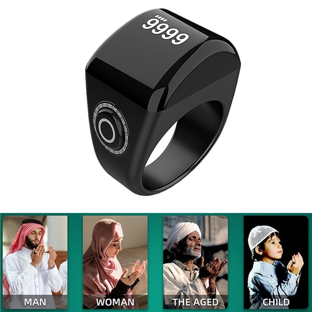 Contador de Anillo Inteligente, Pantalla Portátil de 20 mm de Tasbih Zikr Anillo Pantalla Digital Para Musulmanes