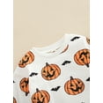 thumbnail image 5 of Inevnen Infant Baby Girl Boy Halloween Outfit Pumpkin Sweatshirt Onesie Romper Bodysuit Clothes, 5 of 7