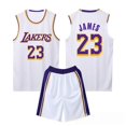 thumbnail image 3 of Camiseta de baloncesto de los Lakers James 23 Kobe 24 Durant Curry Owen Harden Traje de juego para hombre Estampado, 3 of 4