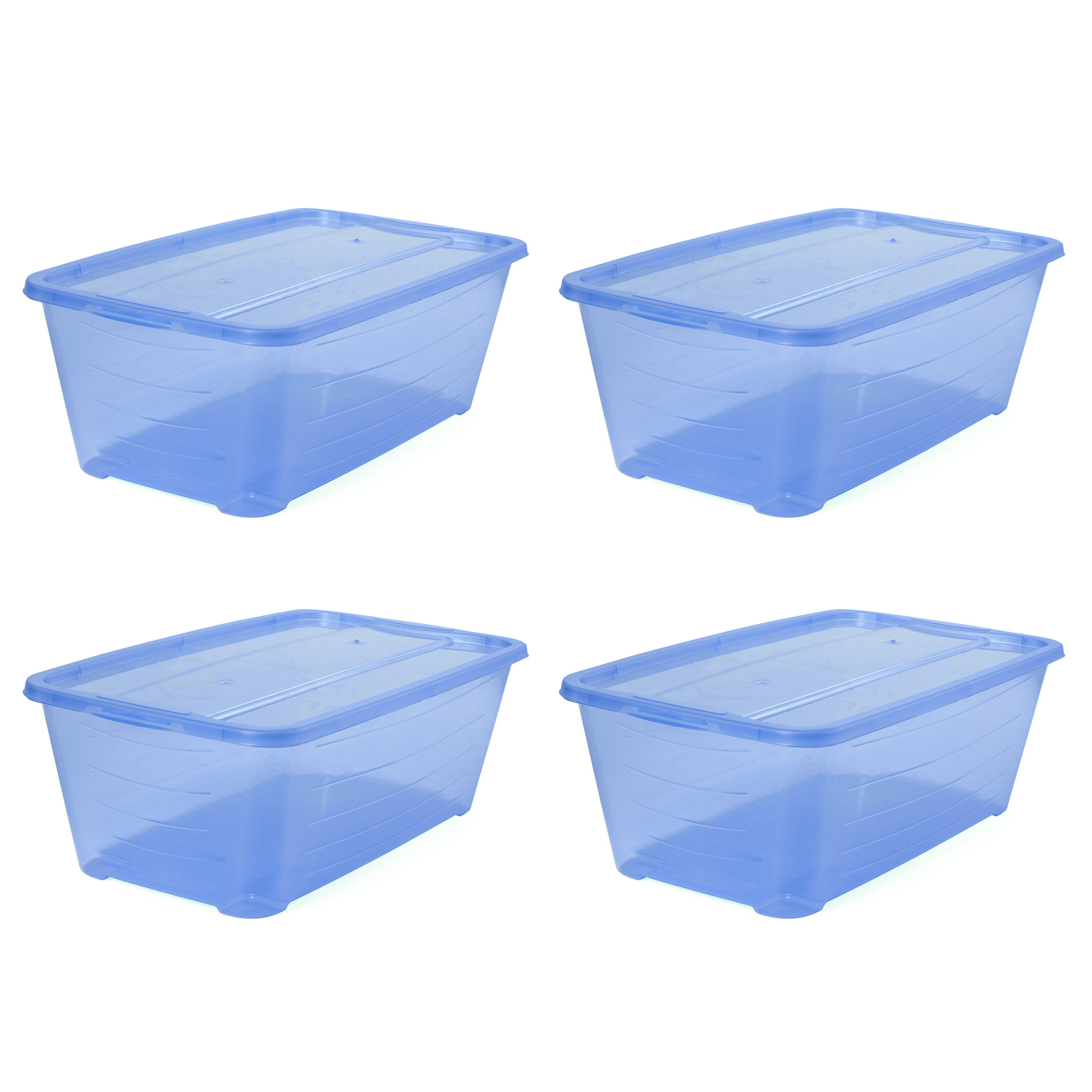 NEW PACK OF RECTANGULAR STORAGE BOXES 5 ASSORTED SIZES ASSORTED COLOURS 