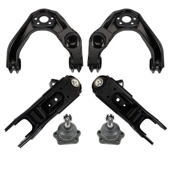 TRQ Front Upper Lower Control Arm Ball Joint Suspension Set 6pc for D21 RWD 2WD PSA65914