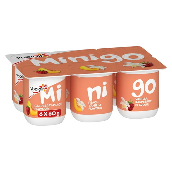 Yop Duo Minigo 3 %, saveurs variées, collations pour enfants, 60 g, 6 unités 6 x 60 g