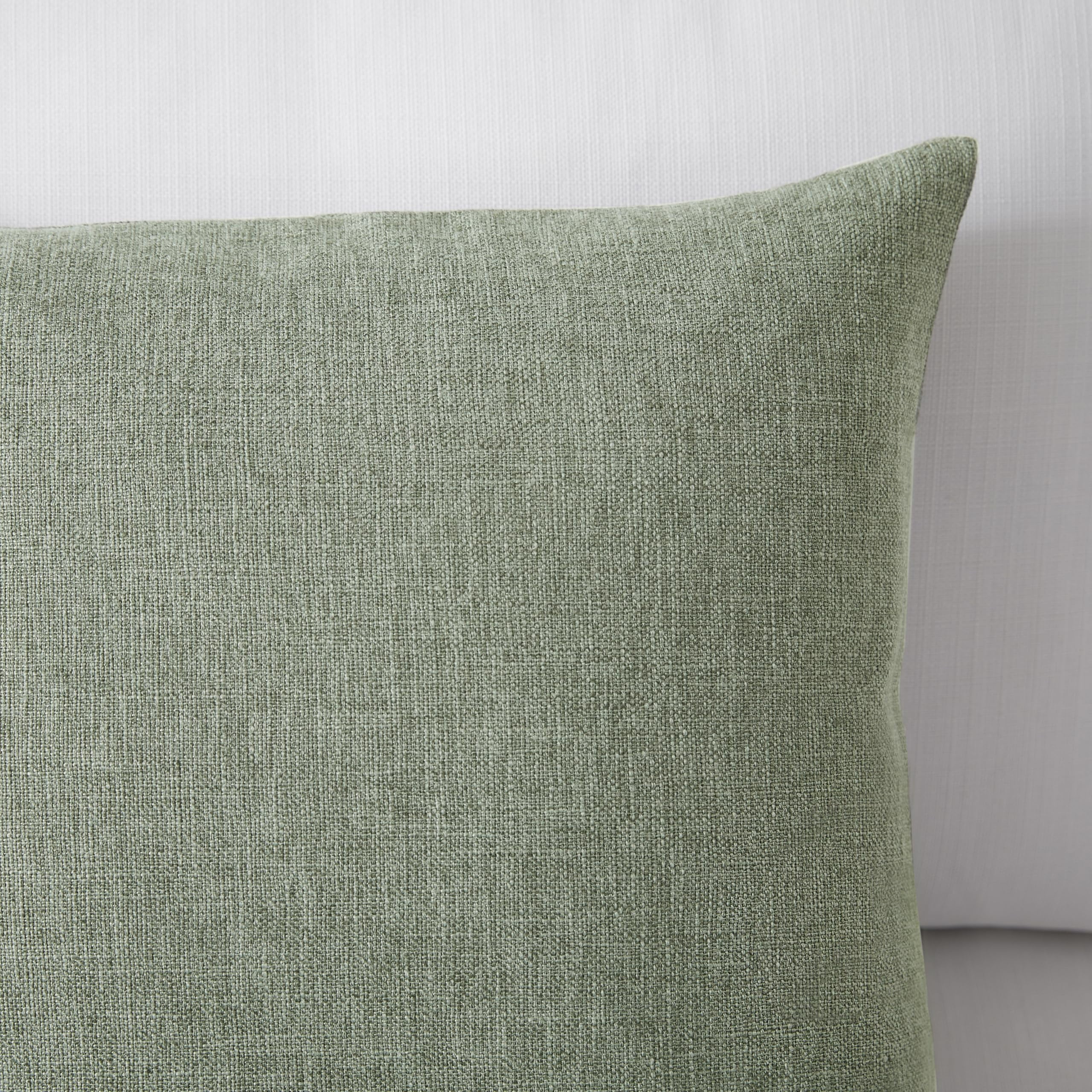 Set Of 2 Dark Sage Throw Pillow Covers 18x18  Modern Farmhouse Linen Blend Decorative For Couch Sofa Bed Neutral Home Decor