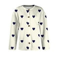 thumbnail image 3 of TQWQT Valentines Day Sweater Women 2025 Open Front Love Heart Print Holiday Sweater Button Down Cardigan Cute Plus Size Women Clothes XL, 3 of 5