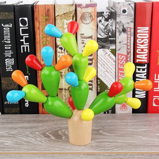 Nuevos 28 Uds bloques de construcción de madera para niños juguete creativo Cactus rompecabezas educativo capacidad de equilibriozhangyuxiang zhangyuxiang unisex