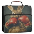 thumbnail image 2 of DIXRUYEE Zipper Binder trapper keeper Documents Organized Boxing Bunny Printed, 2 of 8