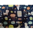 thumbnail image 4 of oneOone Cotton Silk Navy Blue Fabric Floral|Rat & Cat Cartoon Sewing Material Print Fabric By The Yard 42 Inch Wide, 4 of 4