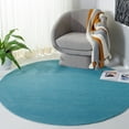 thumbnail image 3 of SAFAVIEH Himalaya Rachelle Solid Wool Area Rug, Turquoise, 4' x 4' Round, 3 of 9