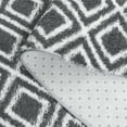 thumbnail image 5 of SAFAVIEH Rainbow Taegan Geometric Shag Area Rug, Charcoal/White, 8' x 10', 5 of 7