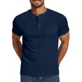 thumbnail image 6 of COOFANDY Men Henley Shirt Short Sleeve Casual Basic Tee Summer Fitted Cotton Soild T Shirt, 6 of 9