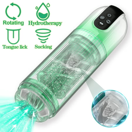 AYIYUN 2 in 1 Automatic Male Masturbator, Fully Waterproof Male Masturbators Sex Toy with Tongue Lick Rotation & Suction Modes, Stroker Adult Male Sex Toys for men