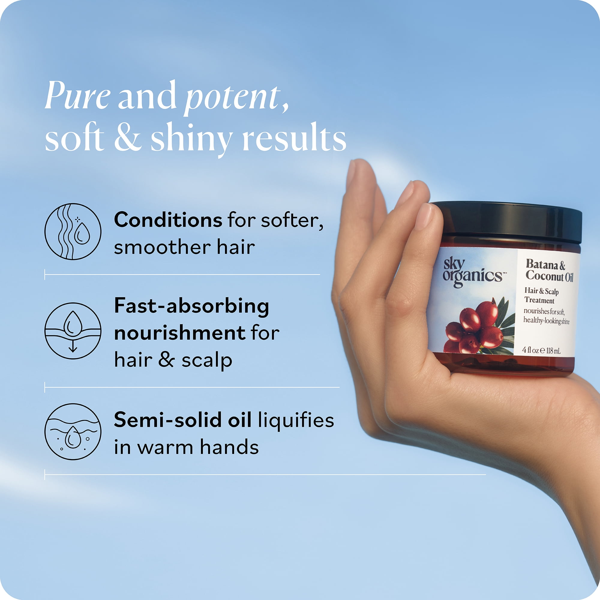 Sky Organics Batana and Coconut Oil Hair and Scalp Treatment, 4 oz