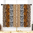thumbnail image 2 of Leopard Cheetah Print Kitchen Curtains Brown Orange Wild Animals Printed Bathroom Window Curtains Treatment Drapes Leopard Texture Room Decor Cafe Small Bedroom Short Curtains 26x36 Inch, 2 of 6