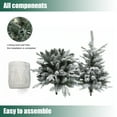 thumbnail image 4 of LuxenHome 4Ft Pre-Lit Snow-Flocked Potted Artificial Christmas Tree, 4 of 13