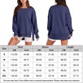 thumbnail image 2 of Sudadera Sudadera con cuello redondo para mujer, sudadera informal de manga larga, jerséis holgados, Tops Kuymtek Azul marino T XXL para Mujer, 2 of 6