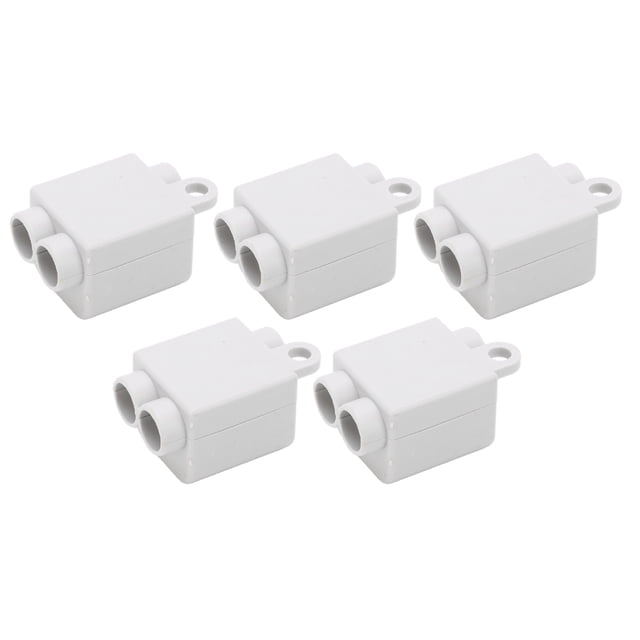 Quick Wiring Terminal Blocks, Brass Conductor 1 In 2 Out Splitter Wire Connector Flame Retardant For Switch