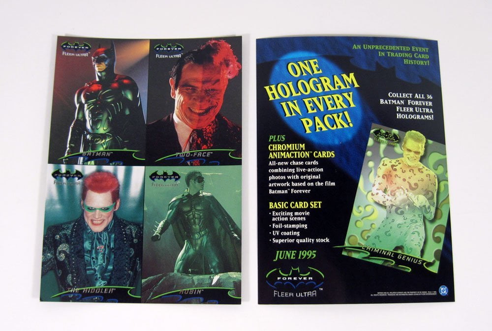 30 Batman Forever Fleer Trading Cards USA 1995 5 Pack á 6 Karten ungeöffnet 