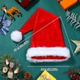 thumbnail image 2 of Long Christmas Santa Hat for Adults Unisex Deluxe Plush Long Xmas Santa Claus Hats New Year Festive Holiday,（Blue), 2 of 4