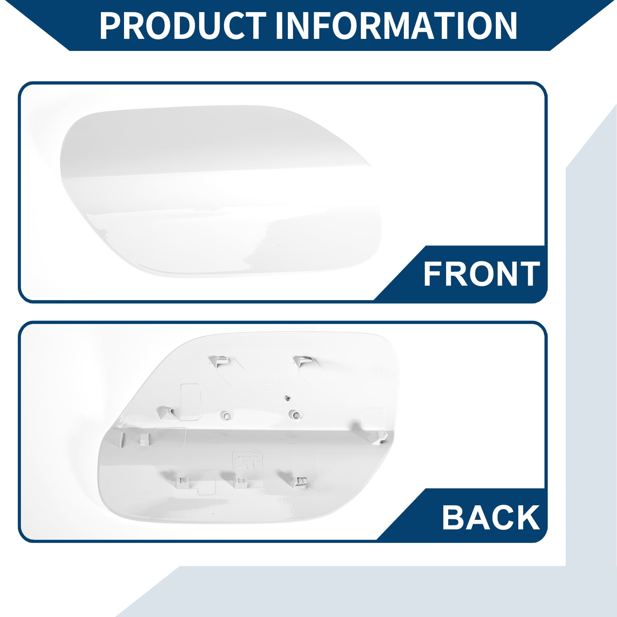 Unique Bargains Fuel Tank Door Cap for Volkswagen Passat 2017-2024 Filler Flap Cover White