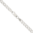 thumbnail image 3 of 925 Sterling Silver 4.5mm Curb Link Chain Necklace 18 inch, 3 of 4