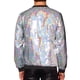 thumbnail image 3 of Chaqueta con lentejuelas INSPIRE CHIC para hombre, con cremallera, de mangas largas, estilo disco brillante, chaqueta bomber L plateada, 3 of 6
