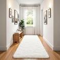 thumbnail image 2 of Alfombra BENRON de 61 x 244 cm, suave y lavable, color blanco crema, 2 of 7