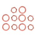 thumbnail image 1 of Paquete tuercas y arandelas CUTICAT para macetas de guitarra de 3/8 de cobre rojo, 1 of 8
