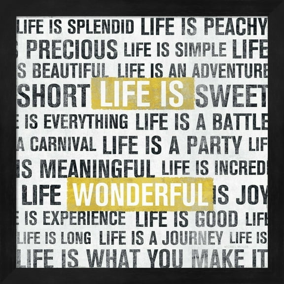 Metaverse Michael Mullan 'Life Is Yellow' Framed Art