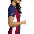 thumbnail image 3 of Allure by White Cross Women's USA V-Neck Contrast Stretch Side Panel Solid Scrub Top, 3 of 3