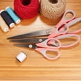 thumbnail image 3 of JubileeYarn Titanium Softgrip Scissors Set for Sewing, Arts, Crafts, Office - 10 Sets of 3 - Pink, 3 of 6
