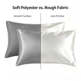 thumbnail image 2 of Silk Pillow case, Satin Pillow Cases 2-Pack, Cooling Silky Pillow Covers for Hair and Skin, Dark Gray Queen-Size Pillow Case, 20x30 Inches, 2 of 2