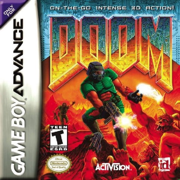 Restored Doom (Nintendo GameBoy Advance, 2001) Shooter Game (Refurbished)