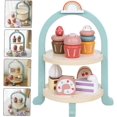 thumbnail image 2 of 1 Set Simulation Cake Kid Toys Dinnerware+sets Puzzle Toys Play Cake Set Wood Cake Play Set Simulation House Cupcake Toy Set Wooden Parent-child House, 2 of 5