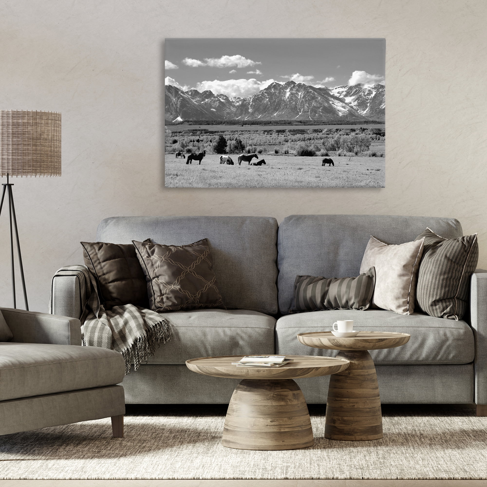 Stupell Industries Wyoming Ranch Horses Grazing Canvas Wall Art, design by Steve Toole