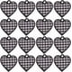 thumbnail image 1 of 1 caja de 16 dijes de corazones a cuadros para hacer bisutería: collares, aretes y pulseras., 1 of 9